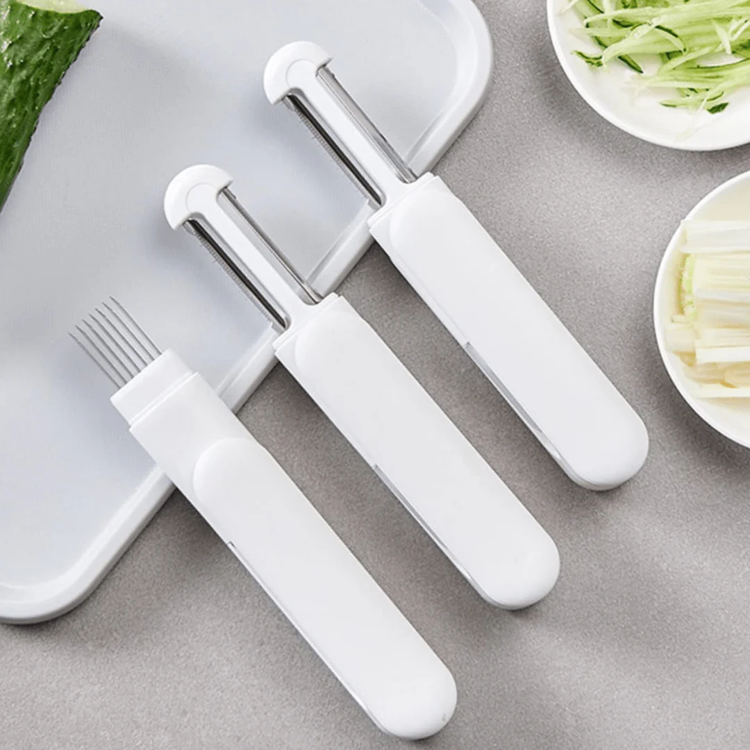 Multifunctional 3-in-1 Stainless Steel Fruit and Vegetable Peeler - Image 3