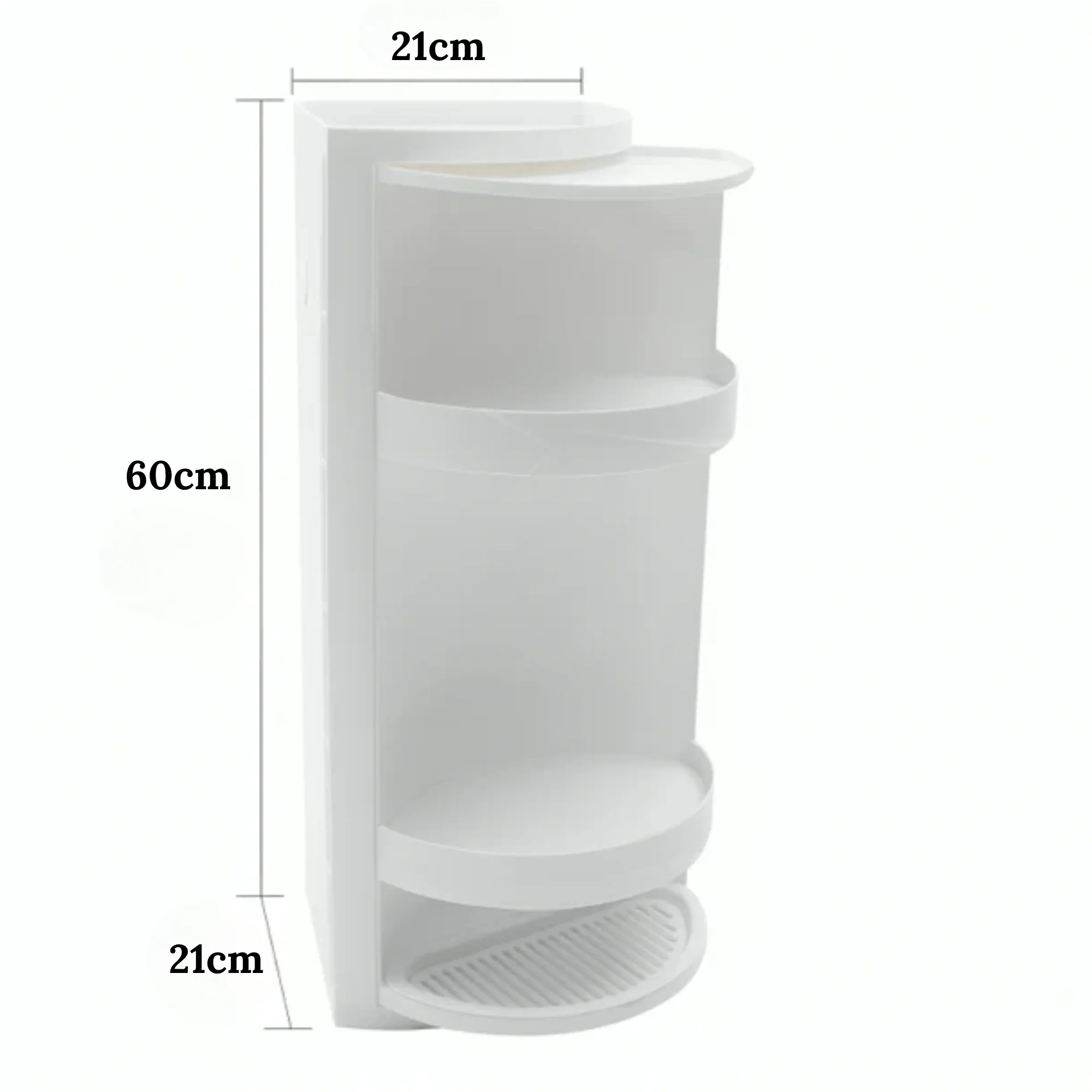 Multifunctional 360° Rotating Triangle 3 Layers Storage Cabinet(60cm) - Image 7