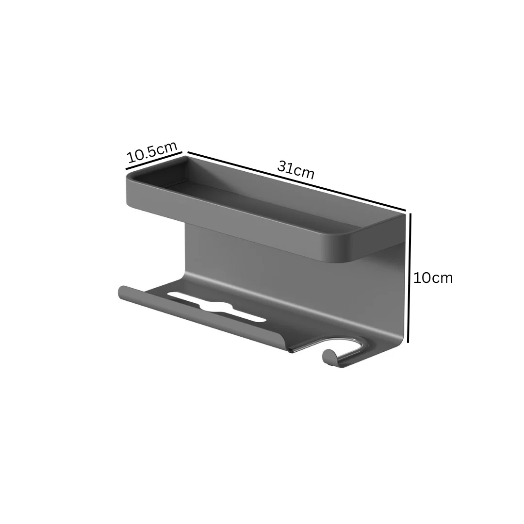 Multifunctional Aluminum Wall Storage & Dryer Rack (31cm) - Image 6