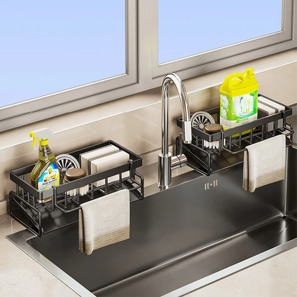Multi-Functional Carbon Steel Storage Rack with Drain & Rod - Image 3