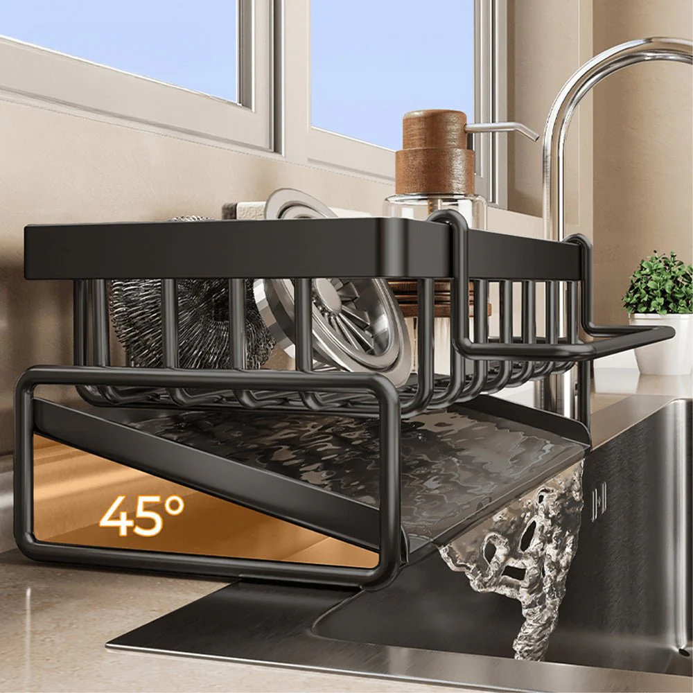 Multi-Functional Carbon Steel Storage Rack with Drain & Rod - Image 5