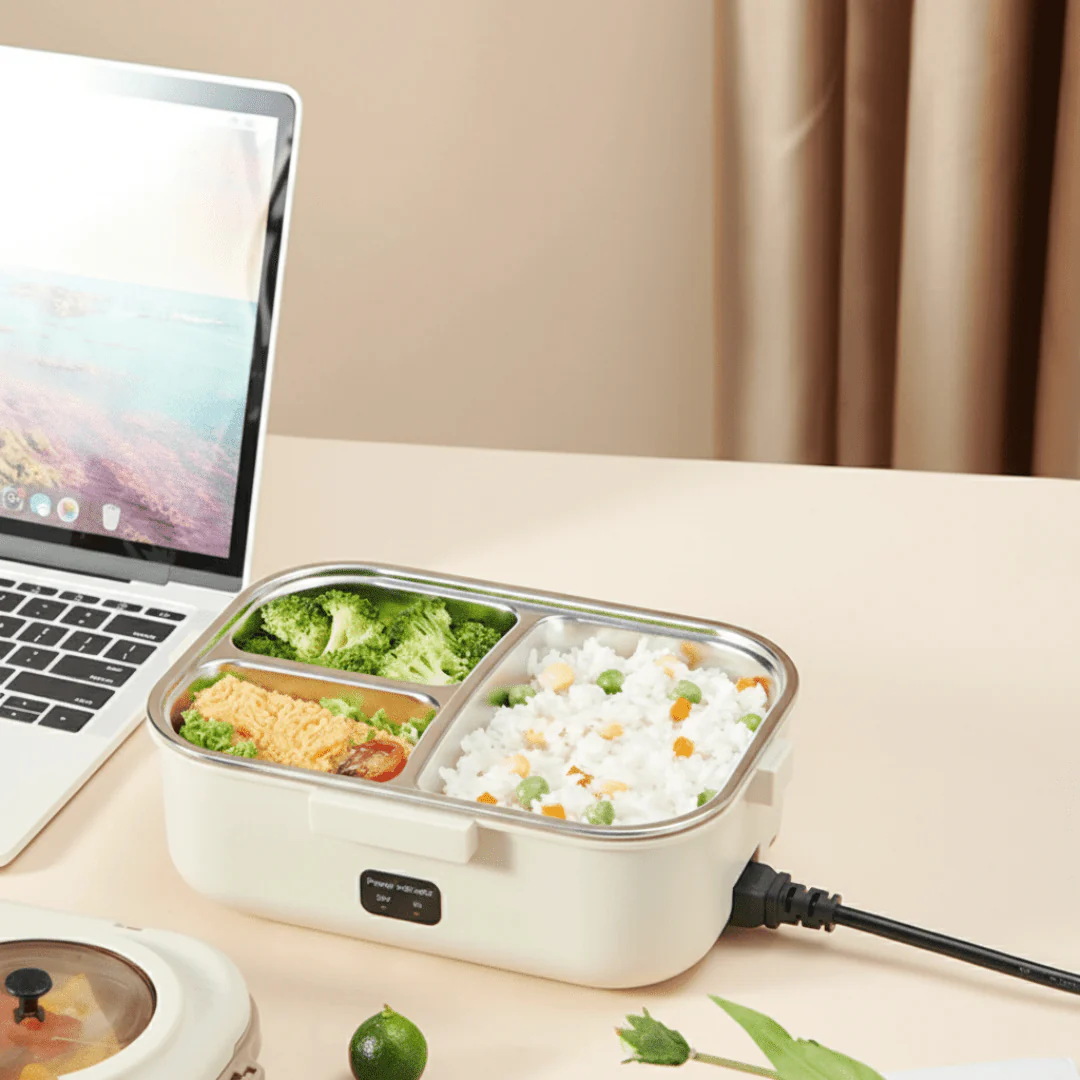 Multifunctional Electric 48W Heated Lunch Box with Leakproof Stainless Steel Liner(1.1Litre) - Image 5