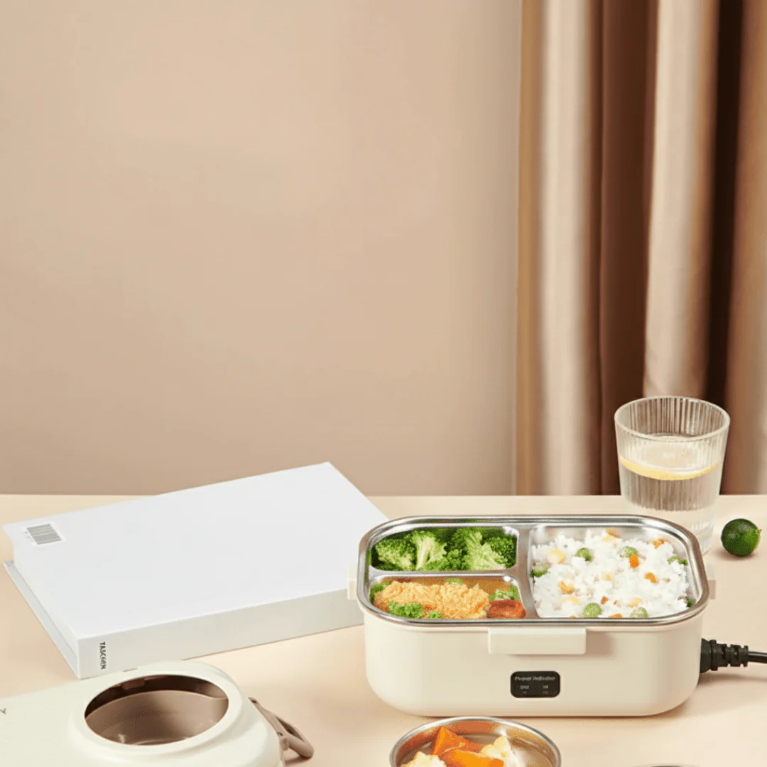 Multifunctional Electric 48W Heated Lunch Box with Leakproof Stainless Steel Liner(1.1Litre) - Image 7