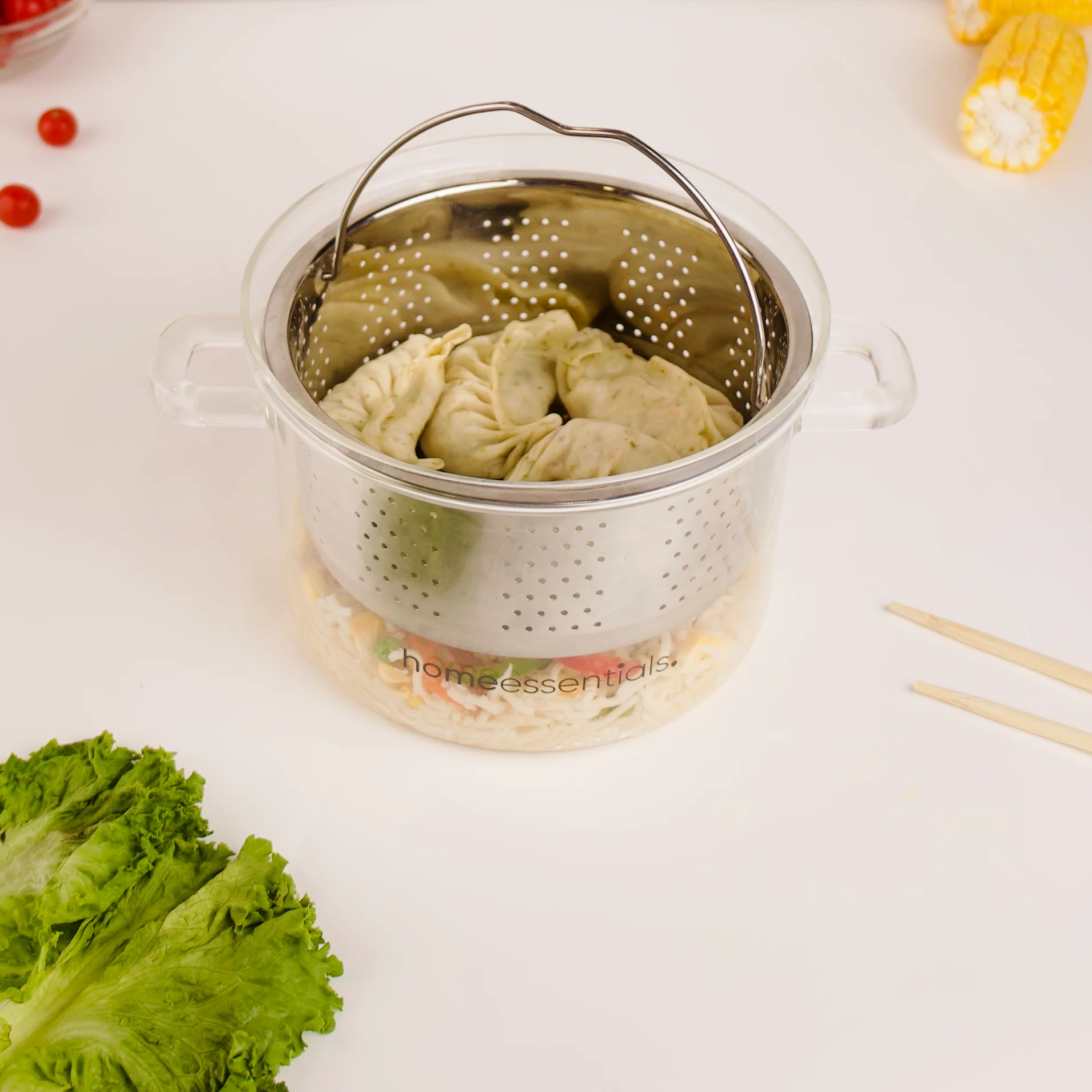 Multifunctional Borosilicate Glass and Stainless Steel Steamer Pot - Image 6