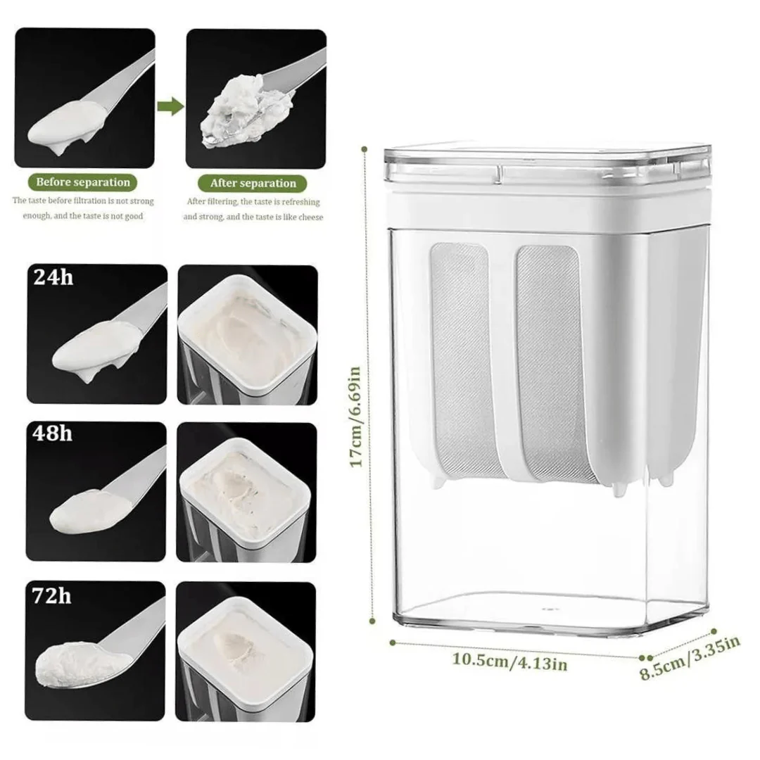 Multifunctional Hung Curd Maker with Fine Mesh Strainer(1100ml) - Image 9