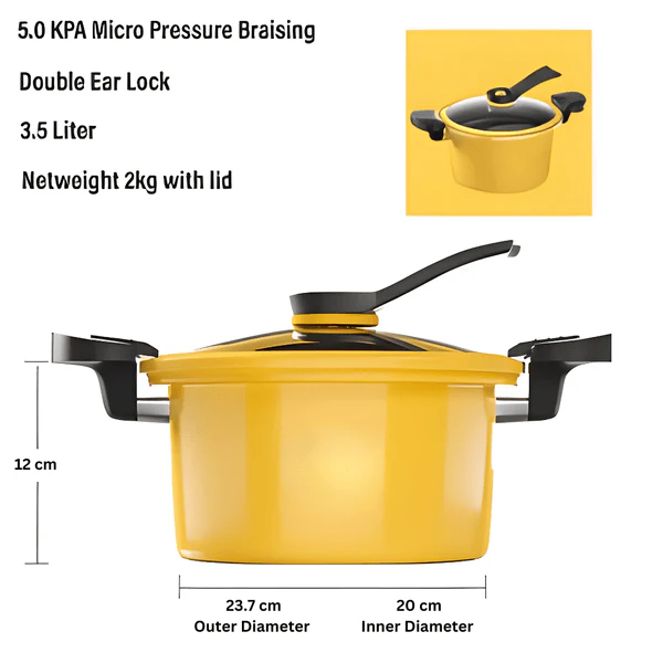 Multi-Functional Lid Lock Micro Pressure Cooker(3.5Ltr) - Image 10