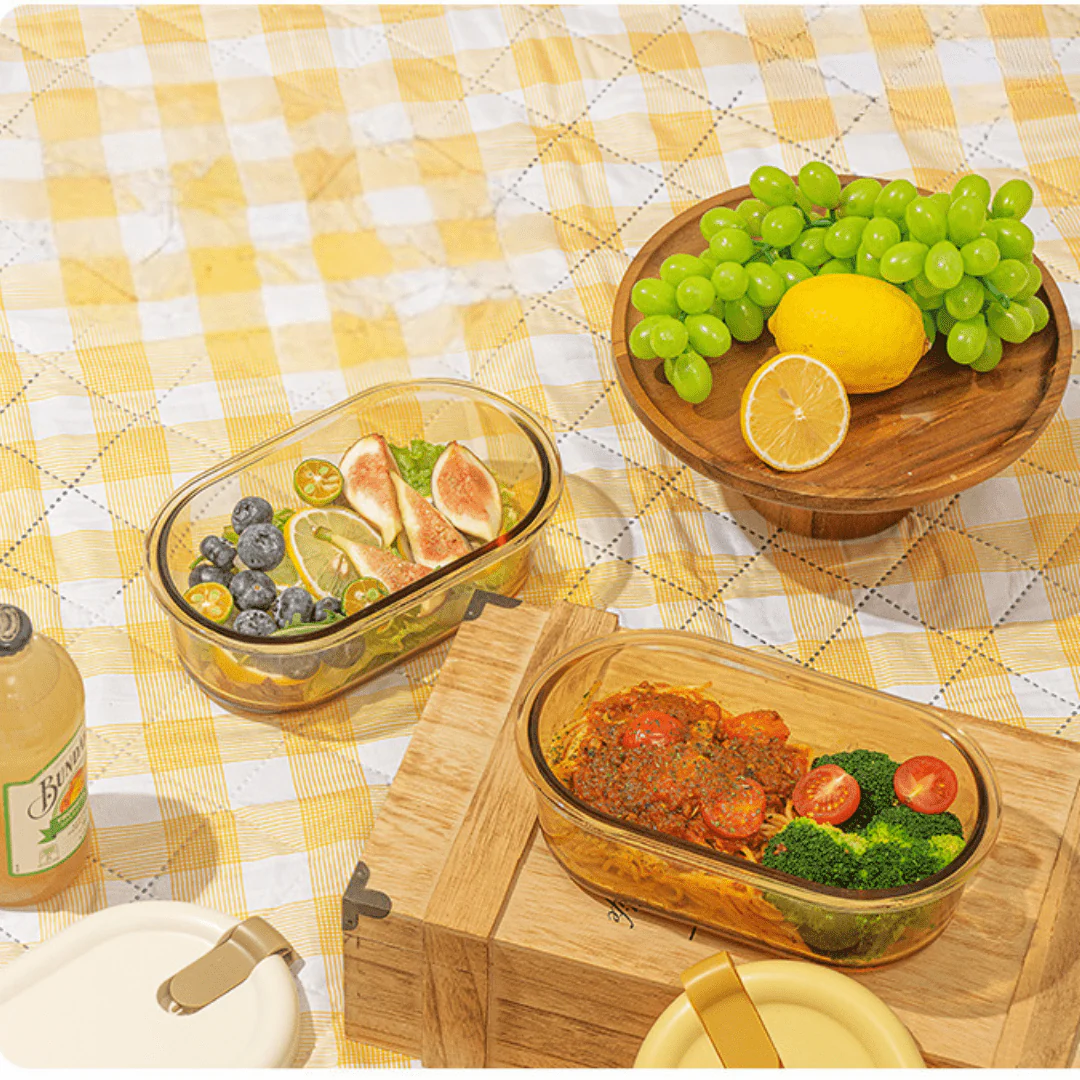 Multi-Functional Microwave-Safe Glass Lunch Box with Sealed Compartment(750ml) - Image 3