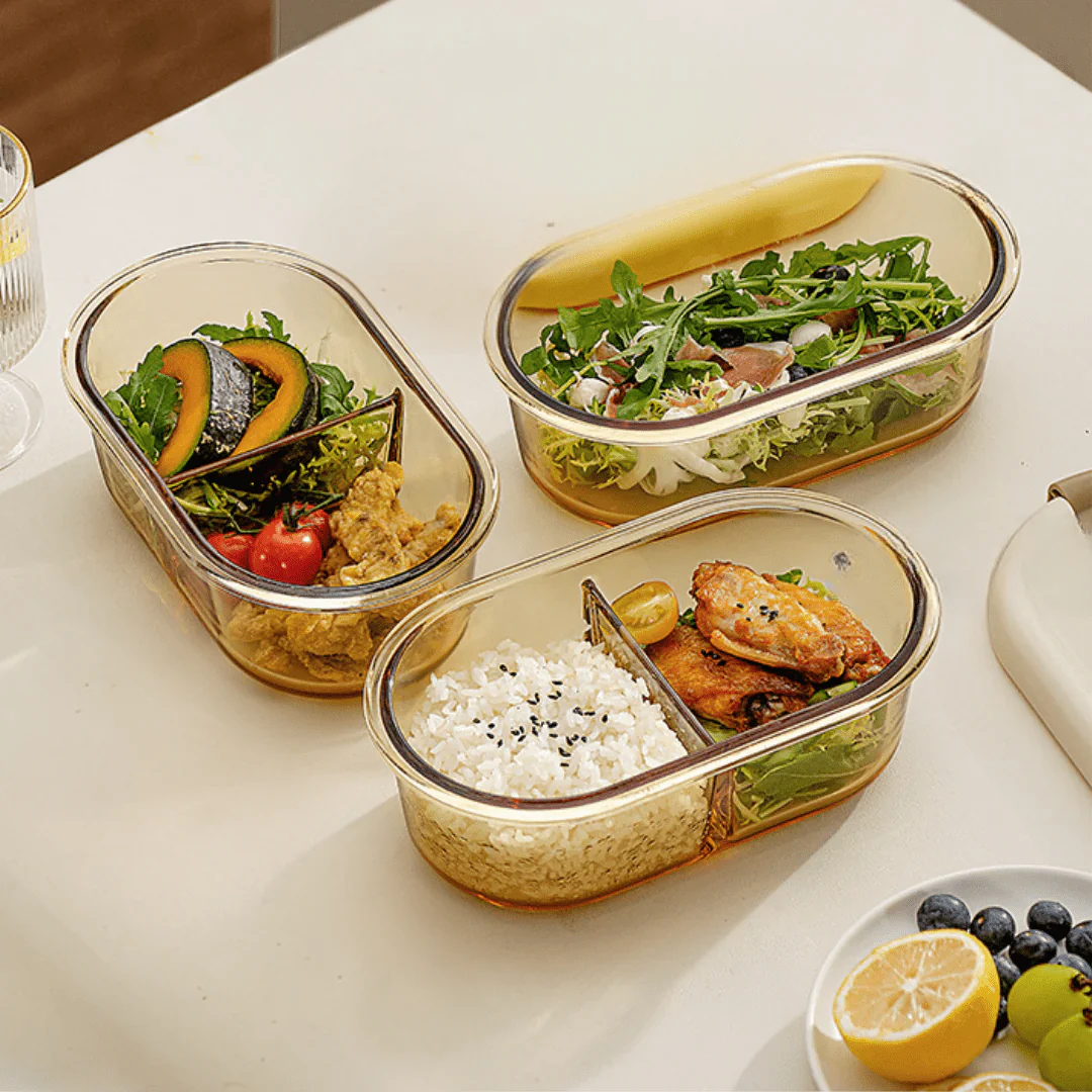 Multi-Functional Microwave-Safe Glass Lunch Box with Sealed Compartment(750ml) - Image 4