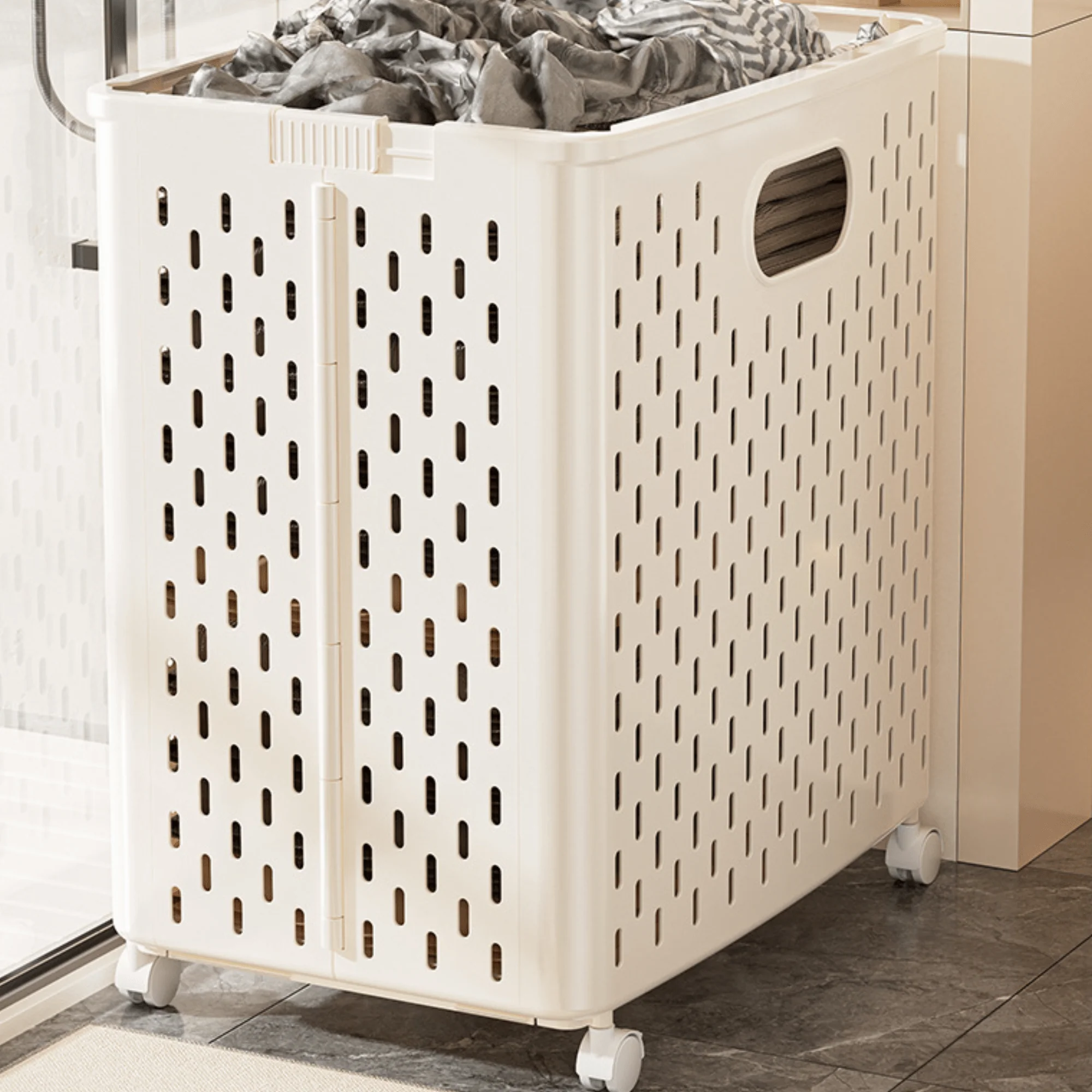 Multifunctional Plastic Foldable Large-Capacity Laundry & Storage Basket (36cm) - Image 4