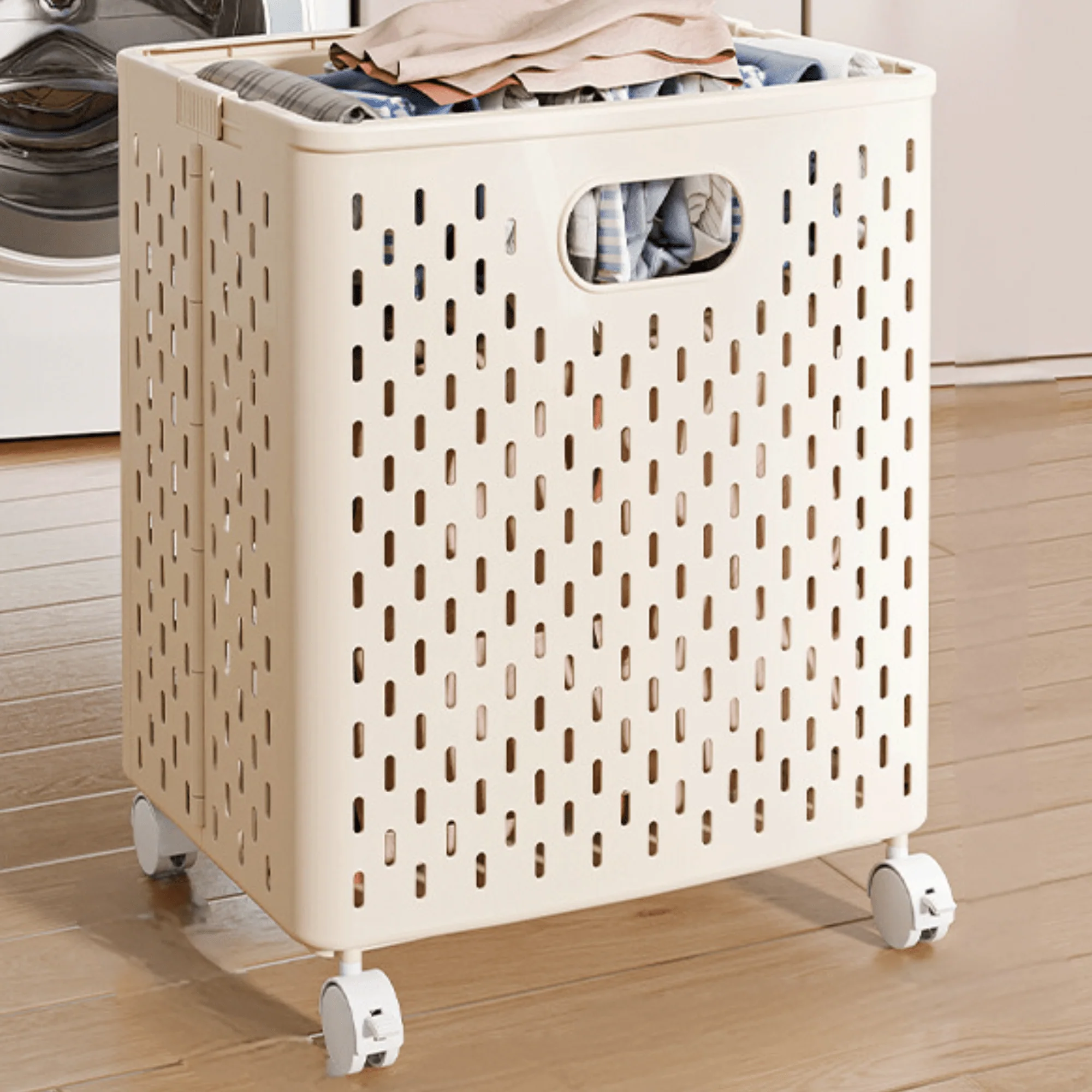 Multifunctional Plastic Foldable Large-Capacity Laundry & Storage Basket (36cm) - Image 5