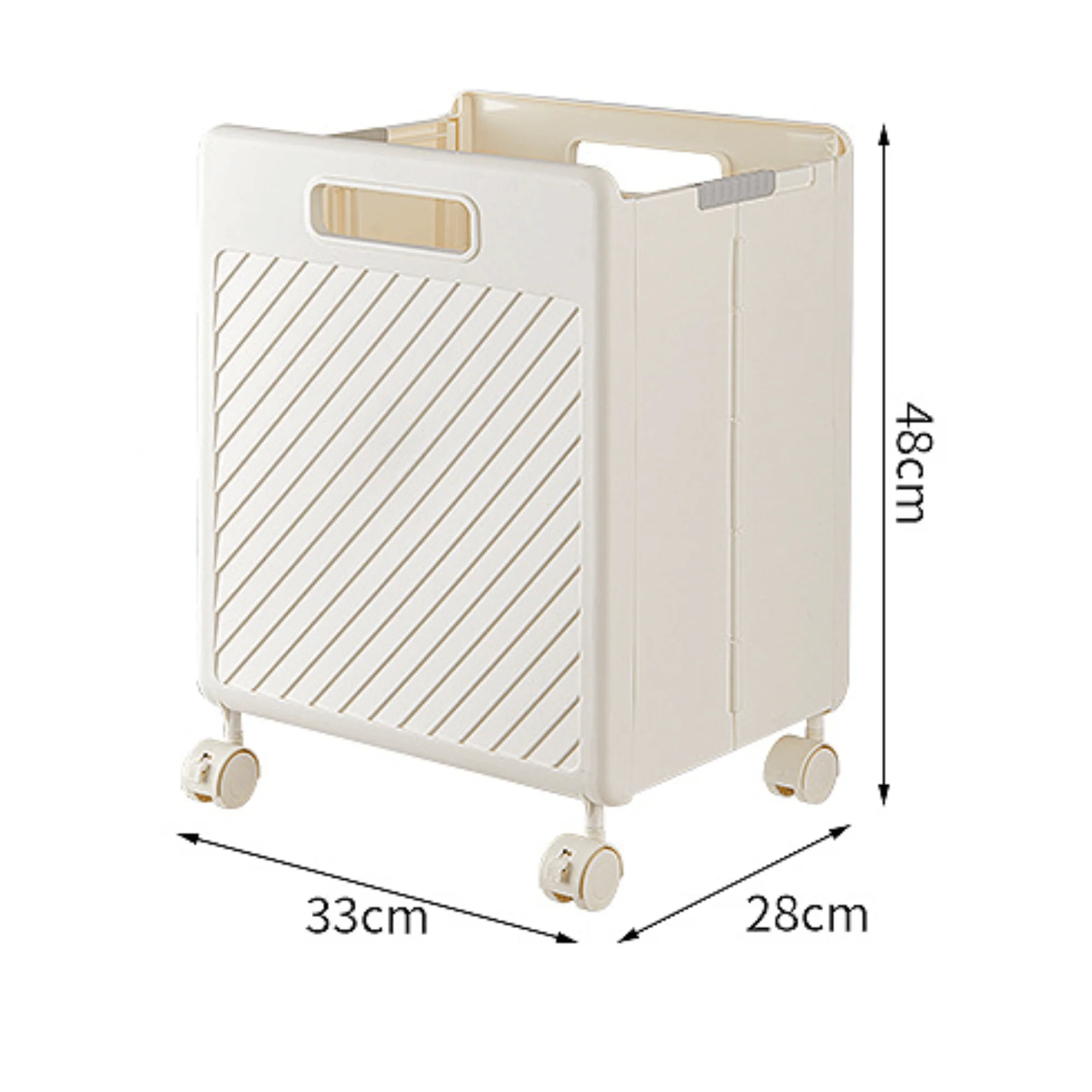 Multifunctional Plastic Foldable Large-Capacity Storage Basket with Wheels (33cm) - Image 6