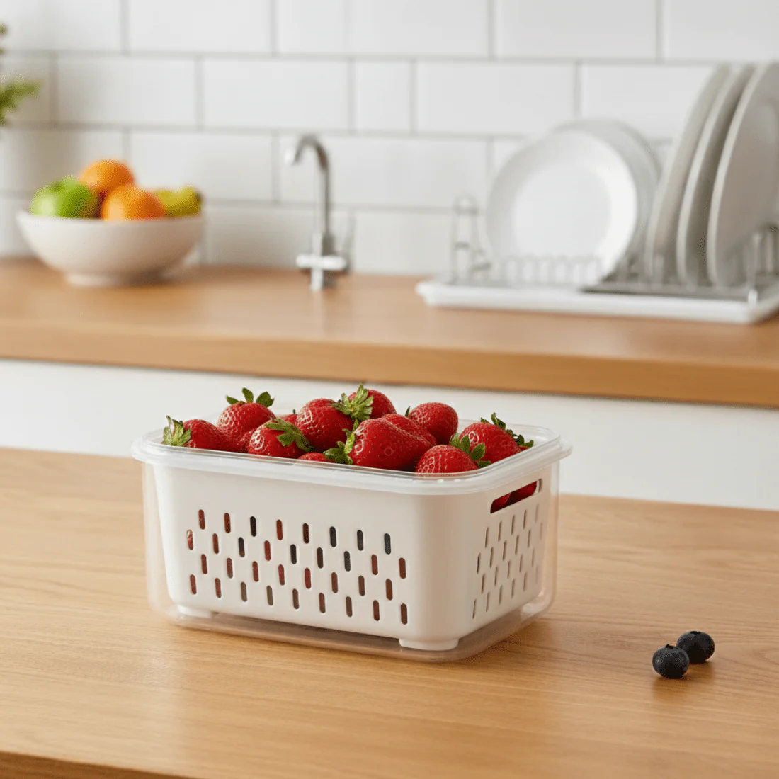Multifunctional Plastic Sealed Rectangular 800ml Storage Box(Pack of 2) - Image 3