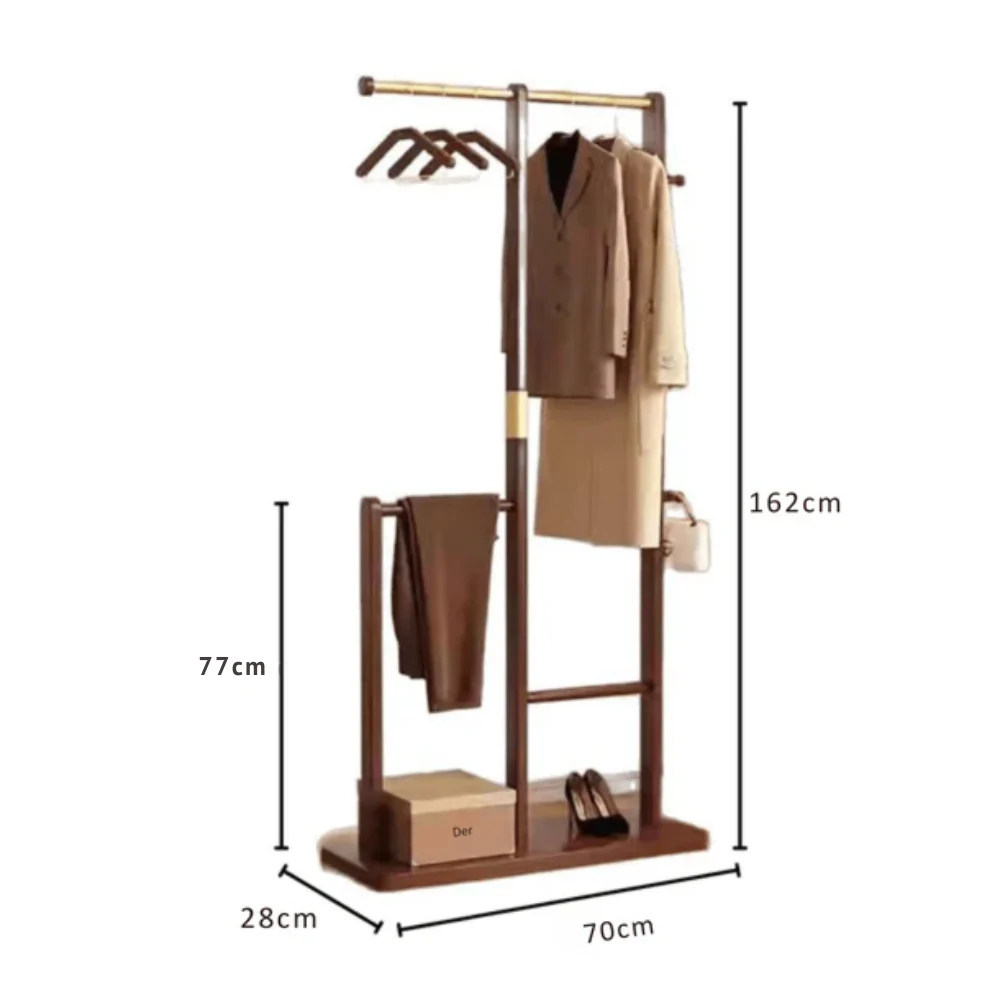 Multifunctional Solid Wood Floor Standing Coat Rack Organizer - Image 6