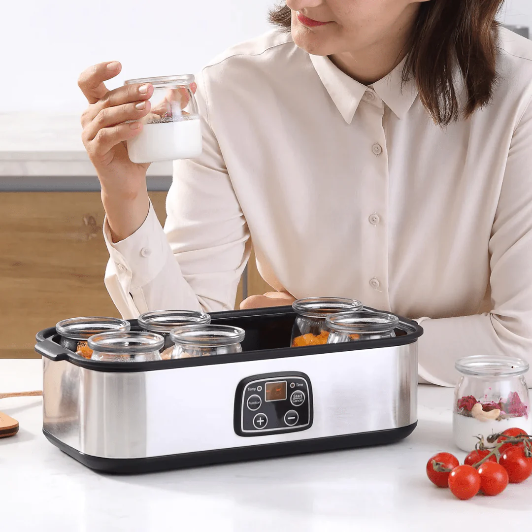 Multifunctional Stainless Steel Digital Yogurt Maker with 8 Cups (1440ml) - Image 3