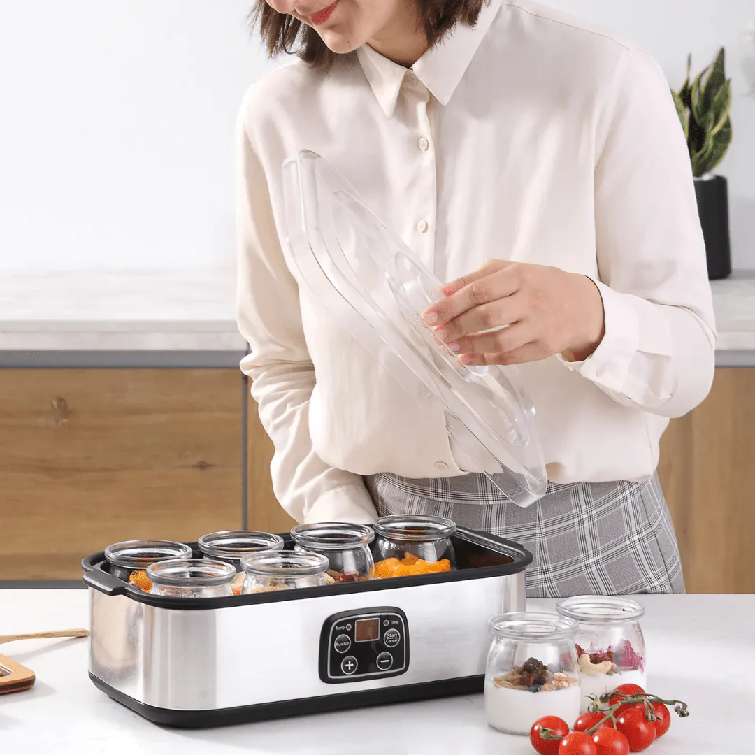 Multifunctional Stainless Steel Digital Yogurt Maker with 8 Cups (1440ml) - Image 4