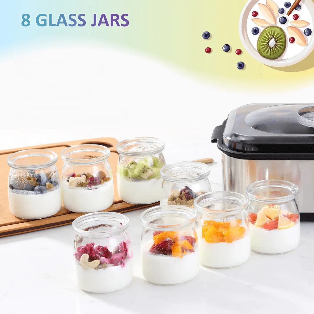 Multifunctional Stainless Steel Digital Yogurt Maker with 8 Cups (1440ml) - Image 6