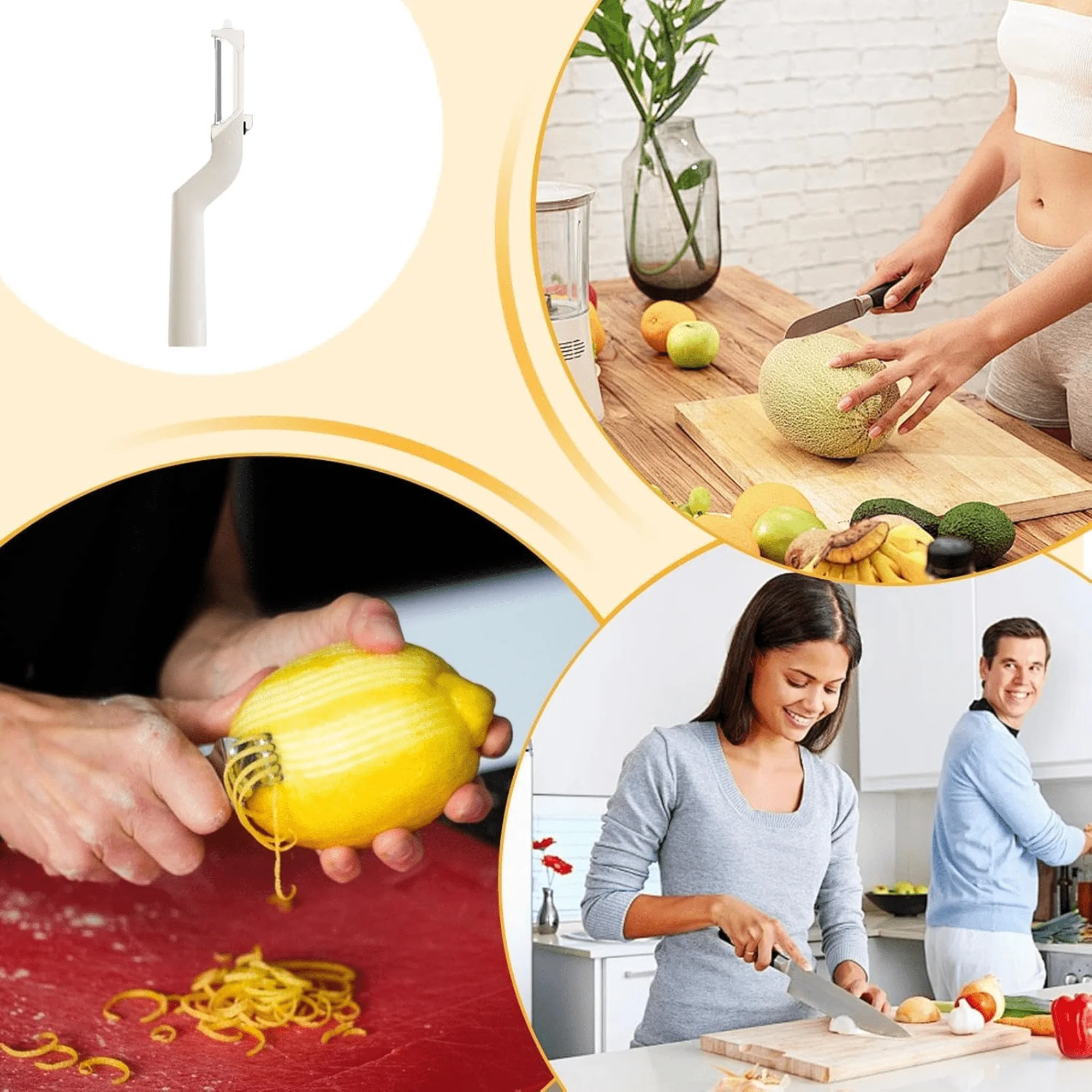 Multi-Functional Stainless Steel Fruit and Vegetable Peeler with Ergonomic Handle - Image 5
