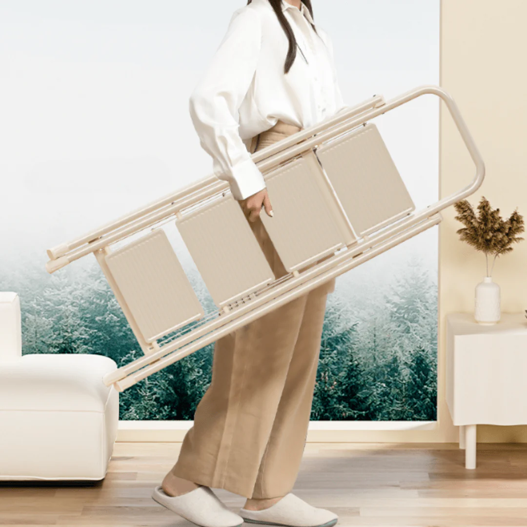 Multifunctional Steel Folding Ladder with Wide Non-Slip Pedals - Image 3