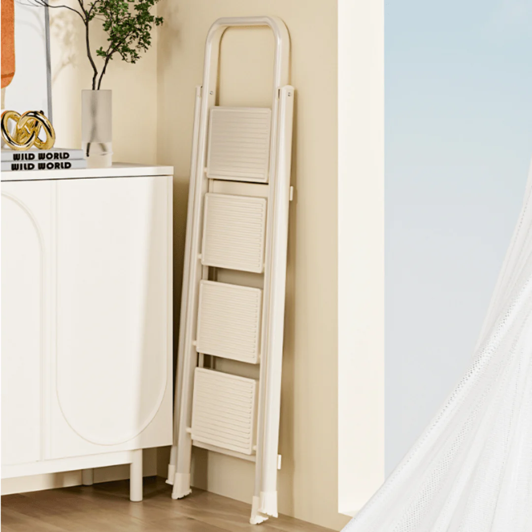 Multifunctional Steel Folding Ladder with Wide Non-Slip Pedals - Image 4