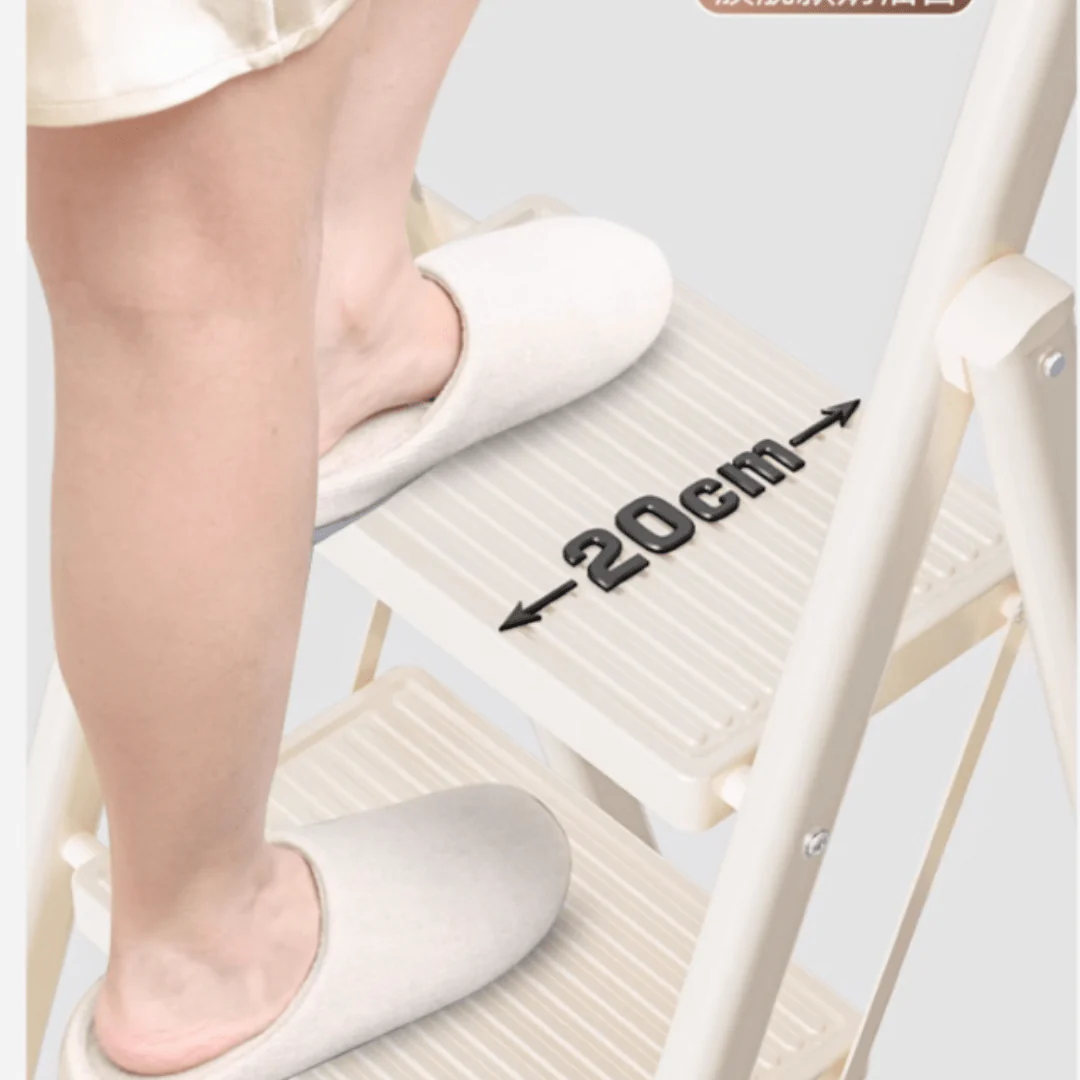 Multifunctional Steel Folding Ladder with Wide Non-Slip Pedals - Image 5