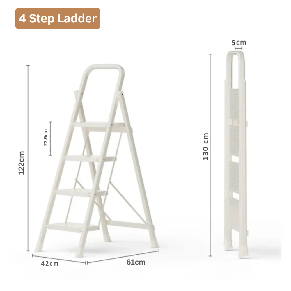 Multifunctional Steel Folding Ladder with Wide Non-Slip Pedals - Image 6