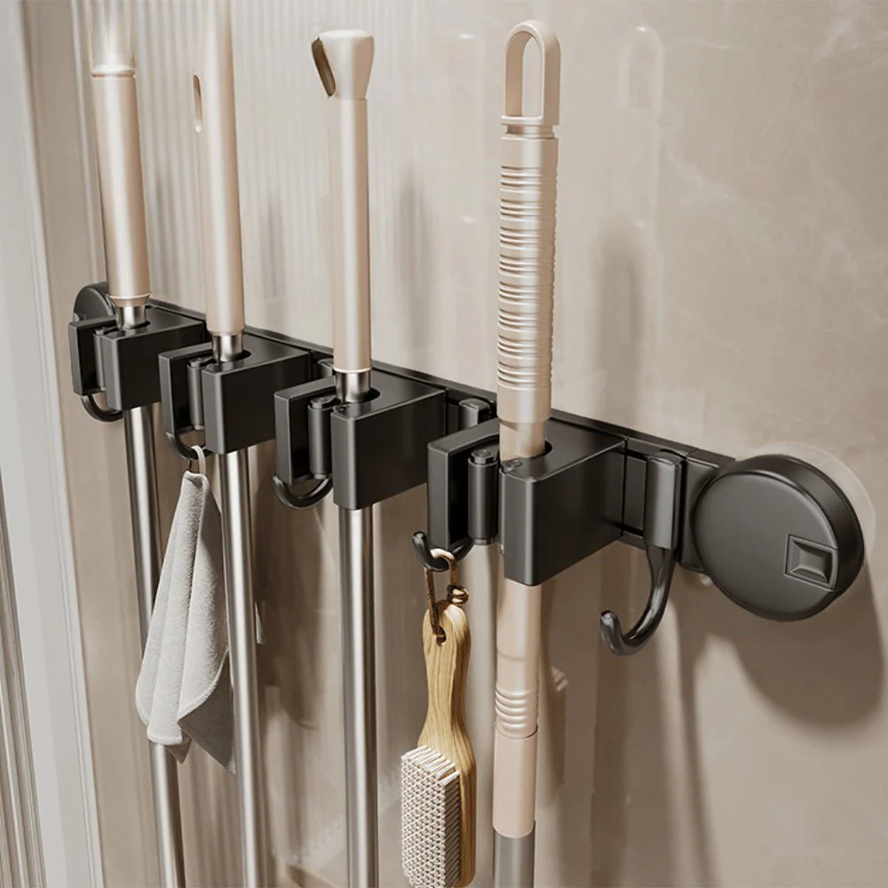 Multi-Functional Wall-Mounted Aluminum Suction Cup Holder(52cm) - Image 3