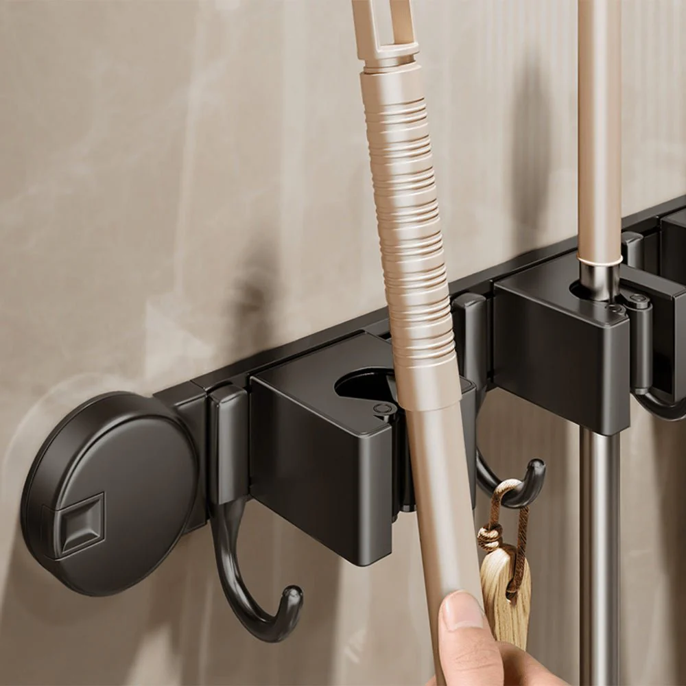 Multi-Functional Wall-Mounted Aluminum Suction Cup Holder(52cm) - Image 4