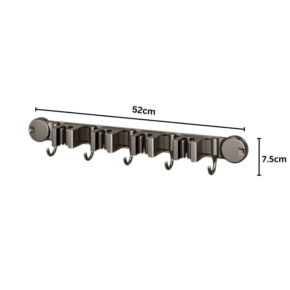 Multi-Functional Wall-Mounted Aluminum Suction Cup Holder(52cm) - Image 7
