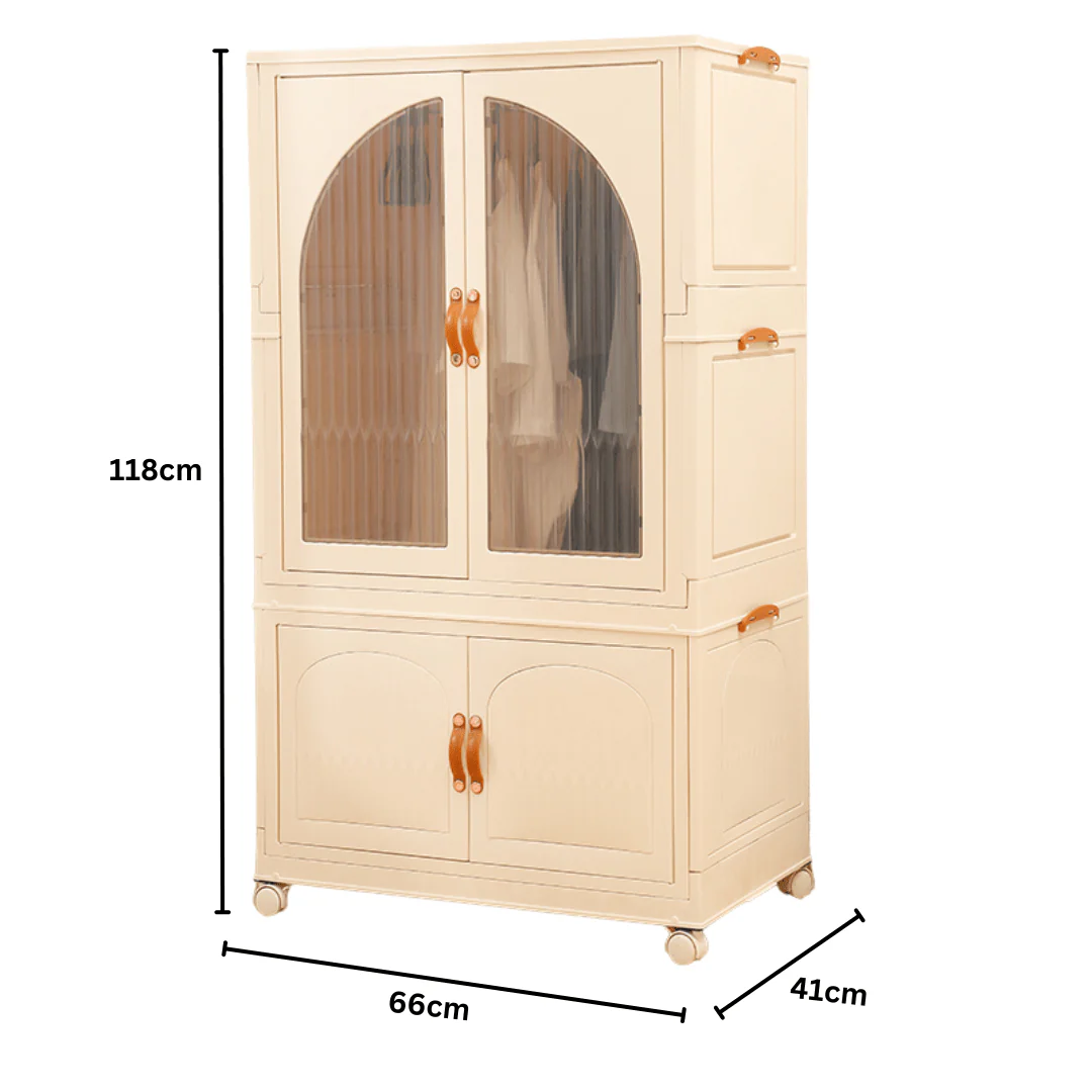 Double Door Portable Storage Wardrobe (Style-2) - Image 7