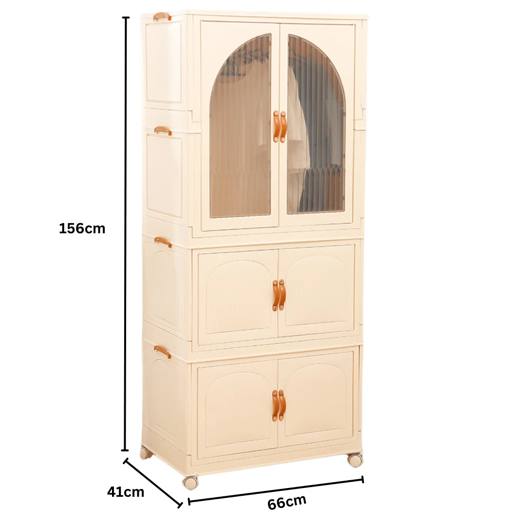 Double Door Portable Storage Wardrobe (Style-2) - Image 8
