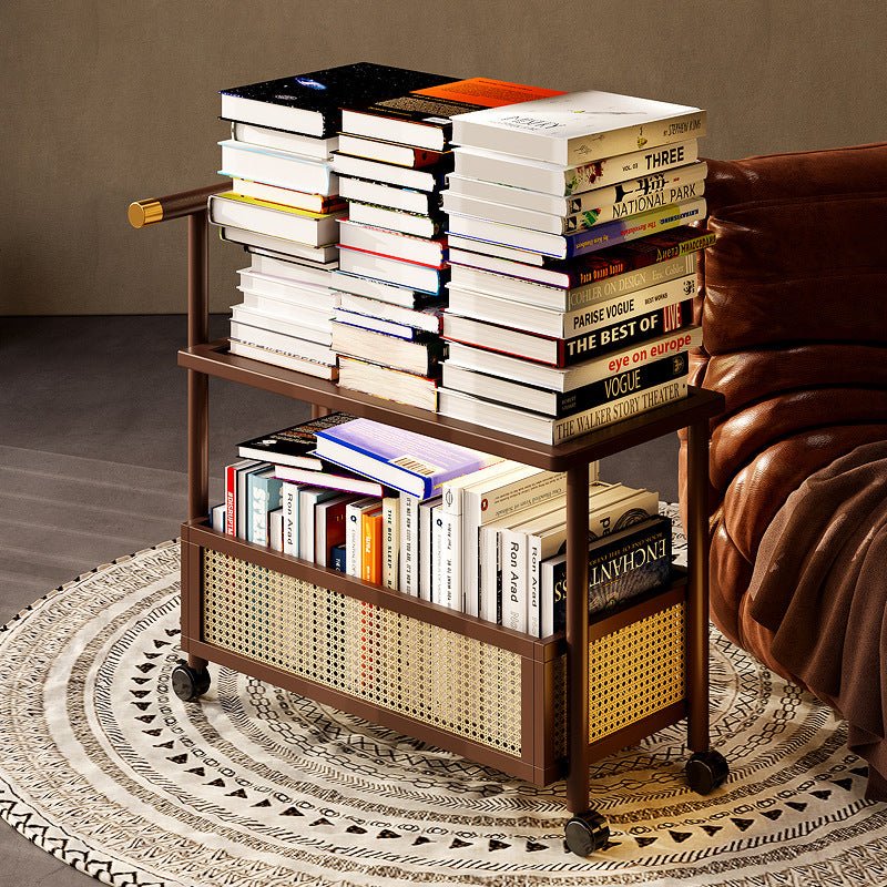 Multipurpose 2-Tier Modern Side Table Cart with Armrests (50cm) - Image 3