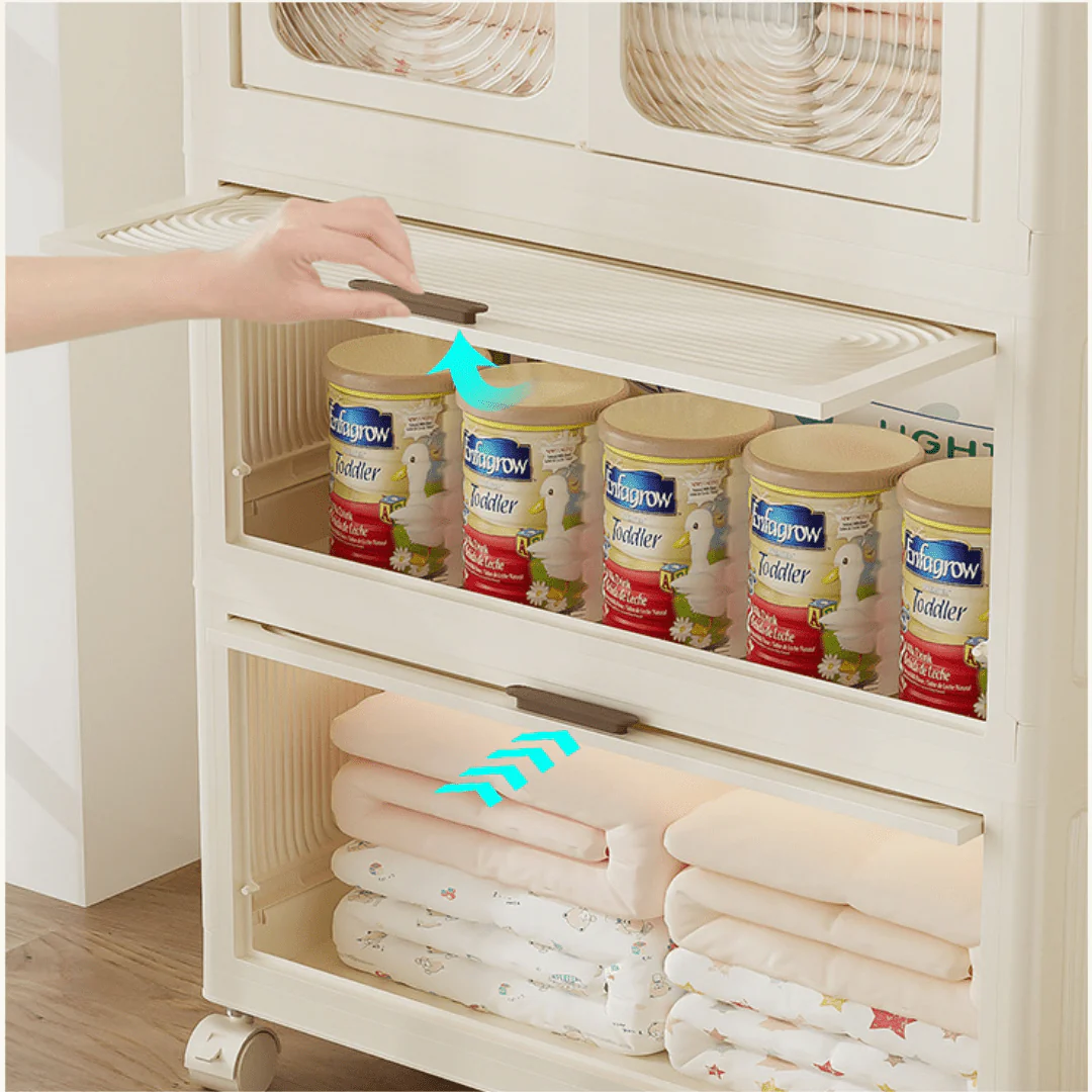 Multipurpose and Multi-Tier Foldable Plastic Storage Cabinet(70cm) - Image 6