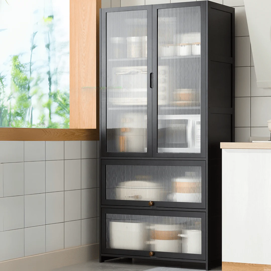 Multipurpose Bamboo Wood Kitchen Storage Rack(Black-80cm) - Image 5