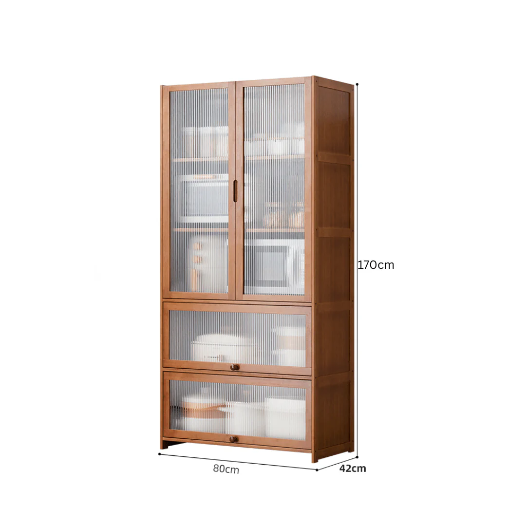 Multipurpose Bamboo Wood Kitchen Storage Rack(80cm) - Image 8