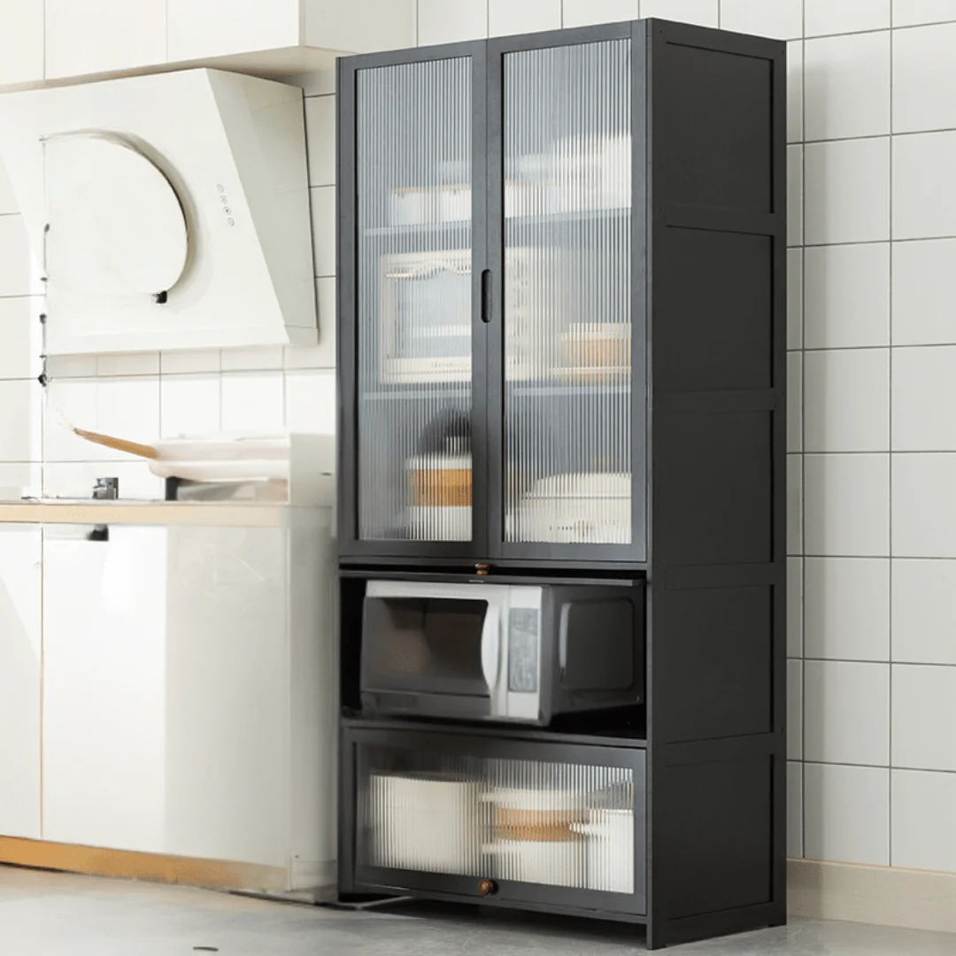 Multipurpose Bamboo Wood Kitchen Storage Rack(Black-80cm) - Image 6
