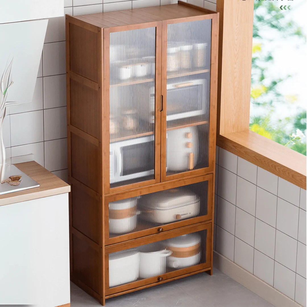Multipurpose Bamboo Wood Kitchen Storage Rack(Brown-80cm) - Image 5