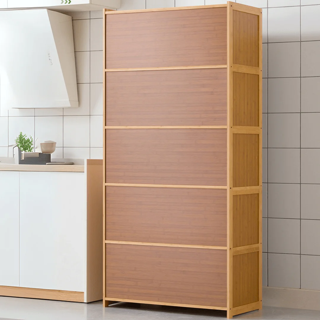 Multipurpose Bamboo Wood Kitchen Storage Rack(Brown-80cm) - Image 6