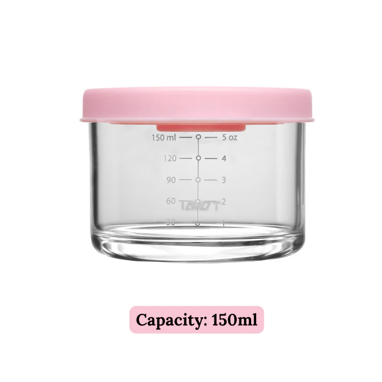 Multipurpose Borosilicate Glass Food Storage Bowl with Lid & Measurement Scale (150ml) - Image 7