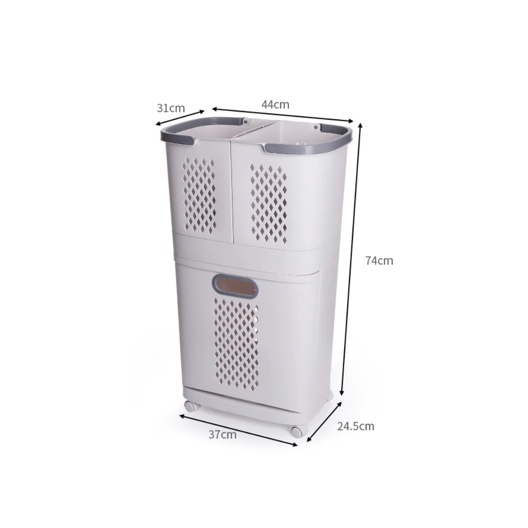 Multipurpose Detachable Laundry Basket Organizer with Wheels - Image 7