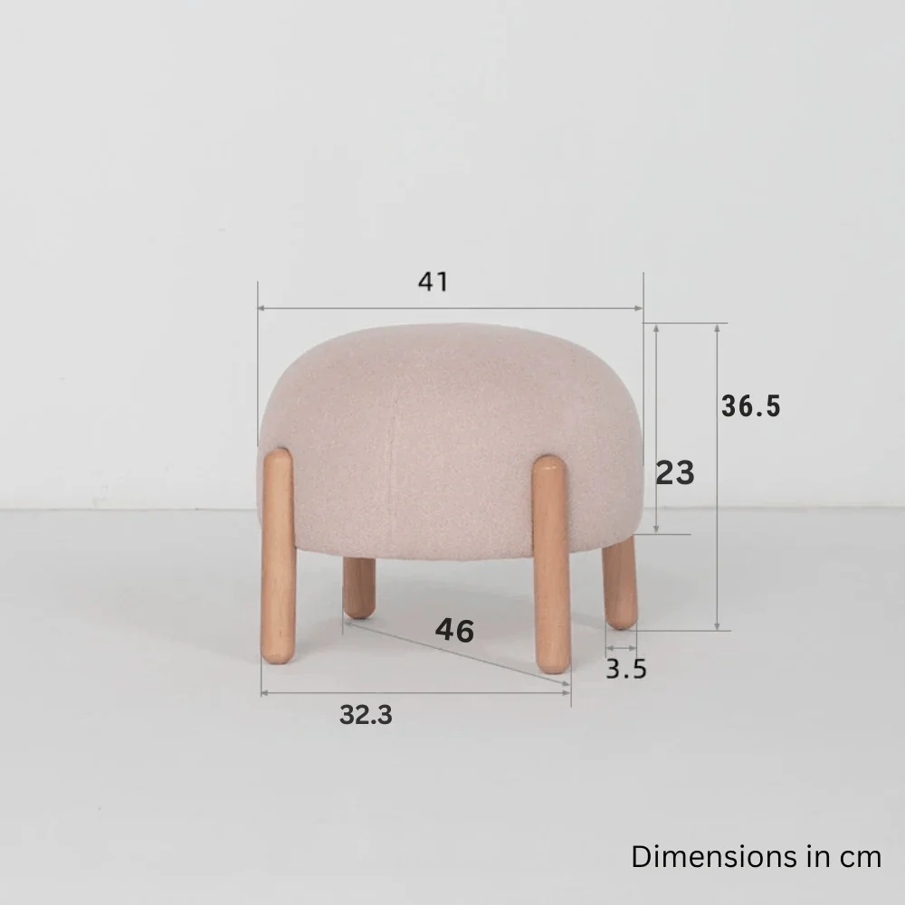 Multipurpose Ladybug Shaped Foot Stool With Wooden Leg - Image 10