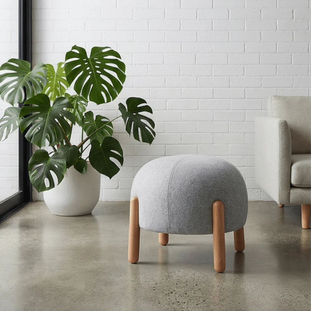 Multipurpose Ladybug Shaped Foot Stool With Wooden Leg - Image 4
