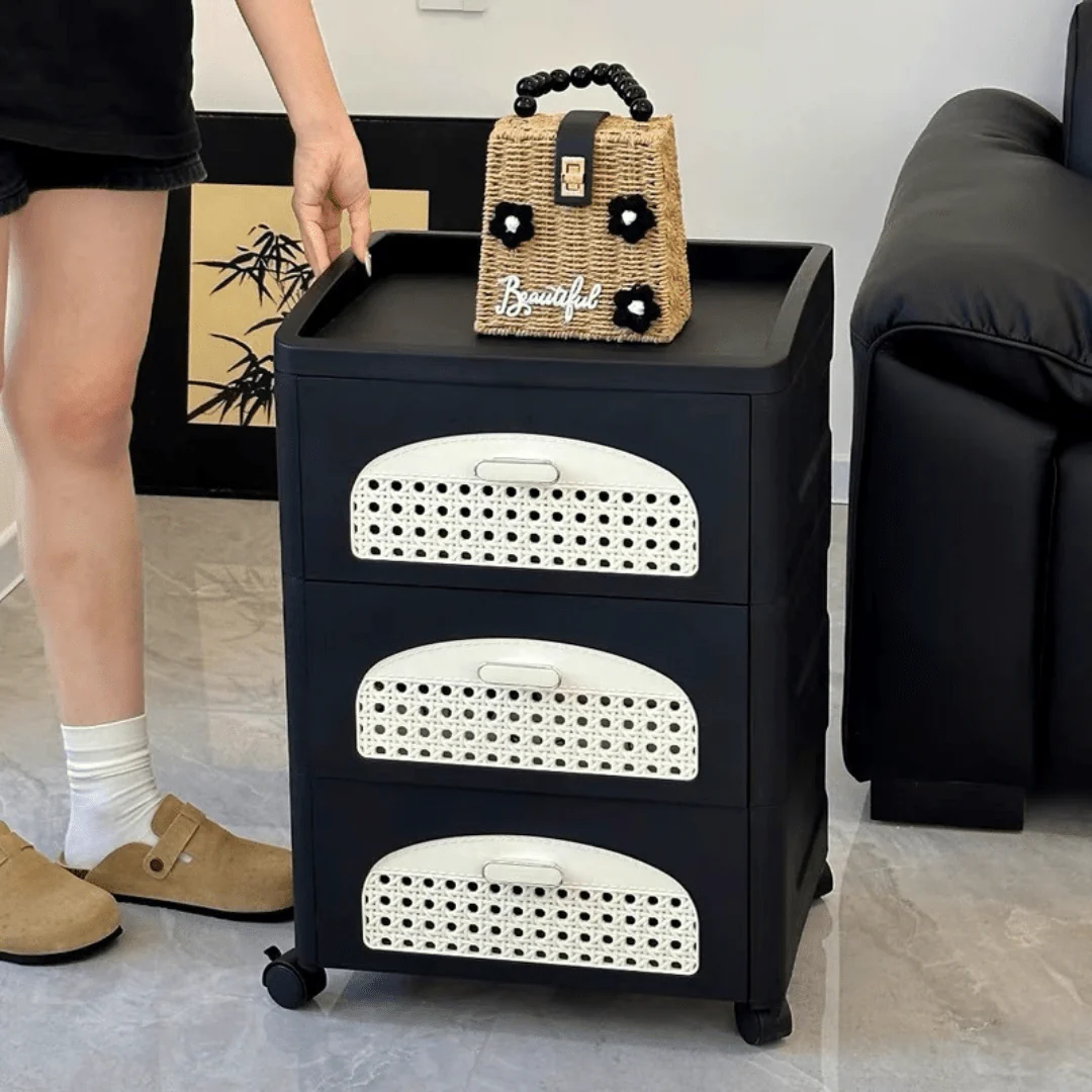 Multipurpose Movable Storage Drawer Cabinet With Wheels - Image 4