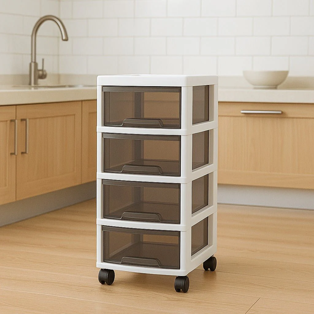 Multipurpose Multi-Layer Under Desk Storage Organizer with Lockable Wheels - Image 4