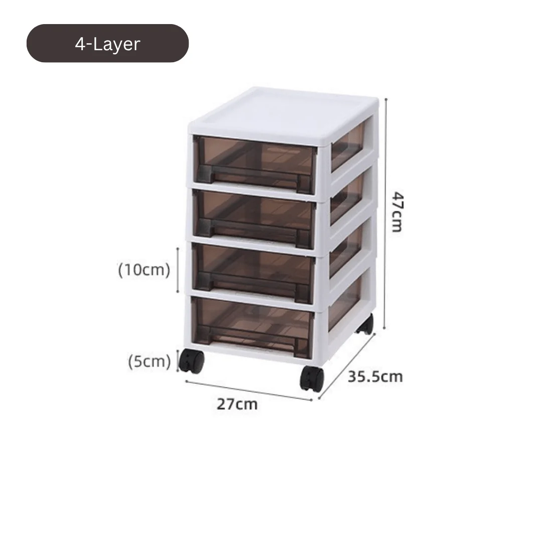 Multipurpose Multi-Layer Under Desk Storage Organizer with Lockable Wheels - Image 6