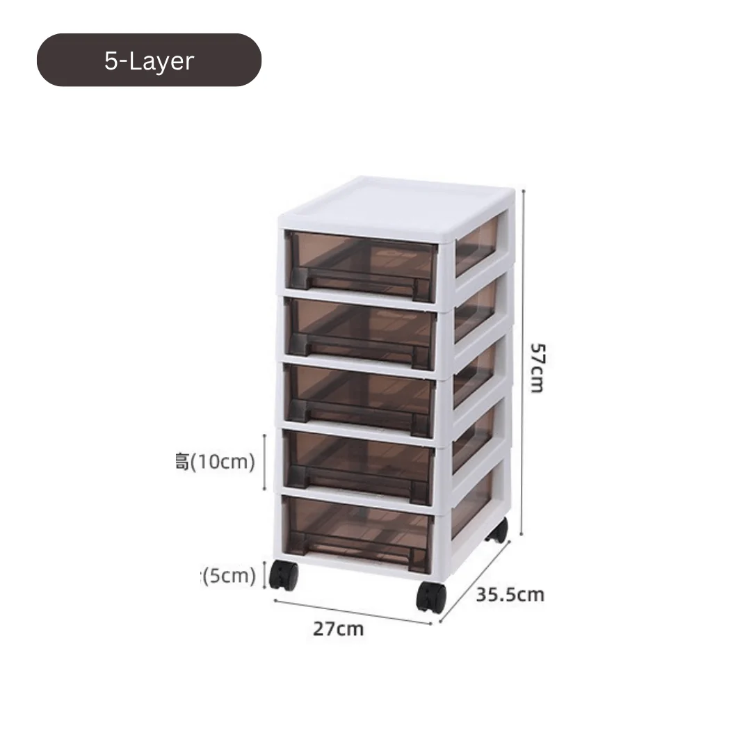 Multipurpose Multi-Layer Under Desk Storage Organizer with Lockable Wheels - Image 7