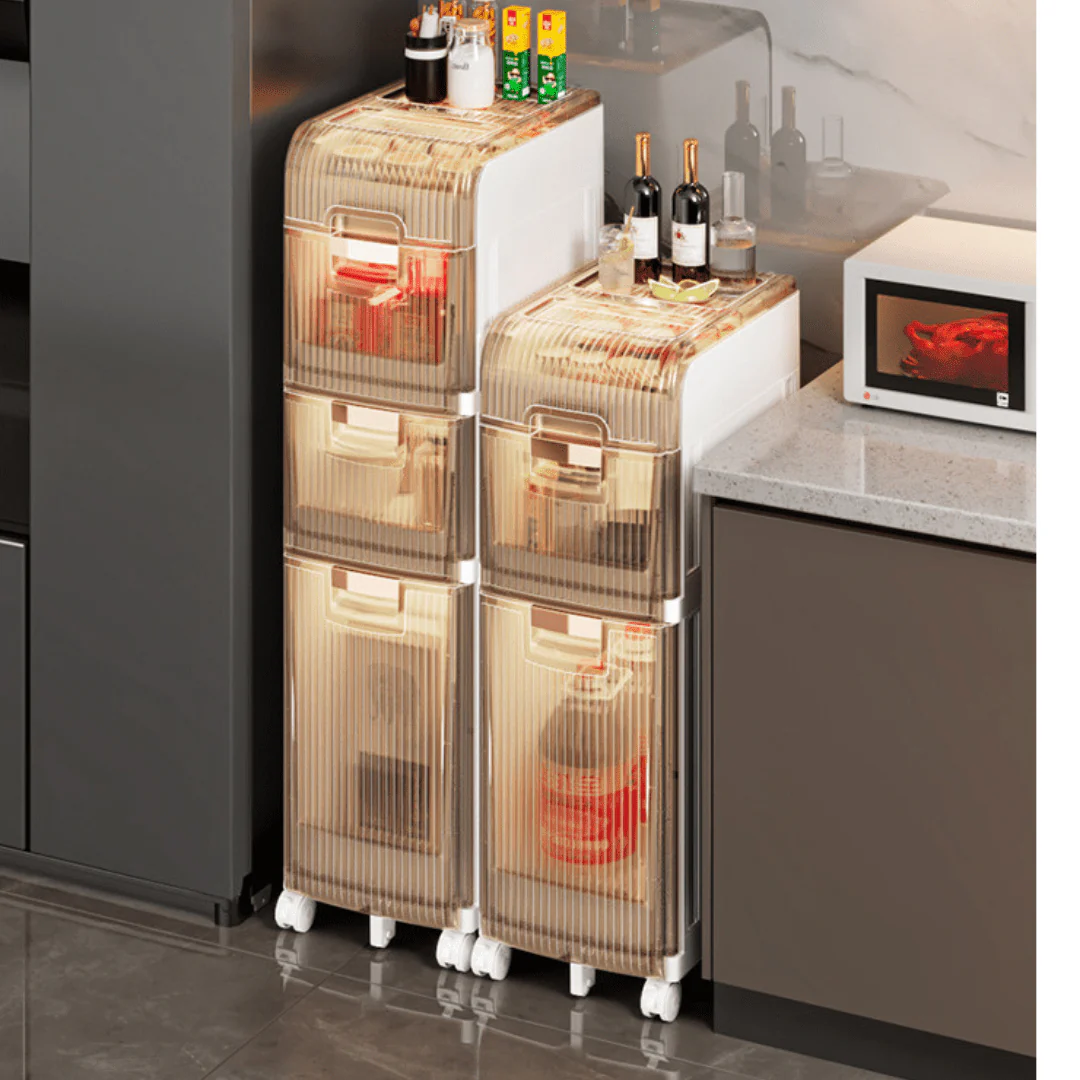 Multipurpose Plastic Bathroom Storage Cabinet - Image 2