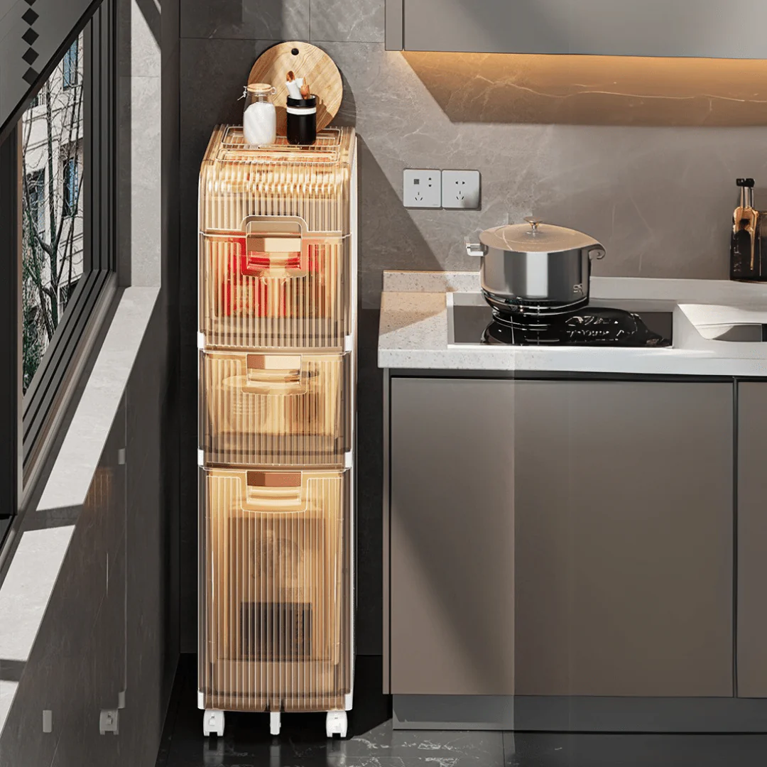 Multipurpose Plastic Bathroom Storage Cabinet - Image 3