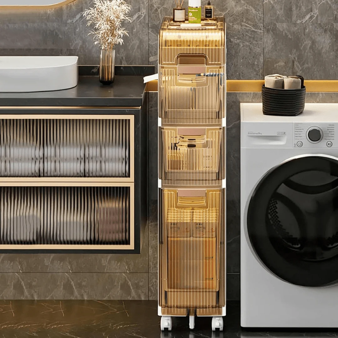 Multipurpose Plastic Bathroom Storage Cabinet - Image 6