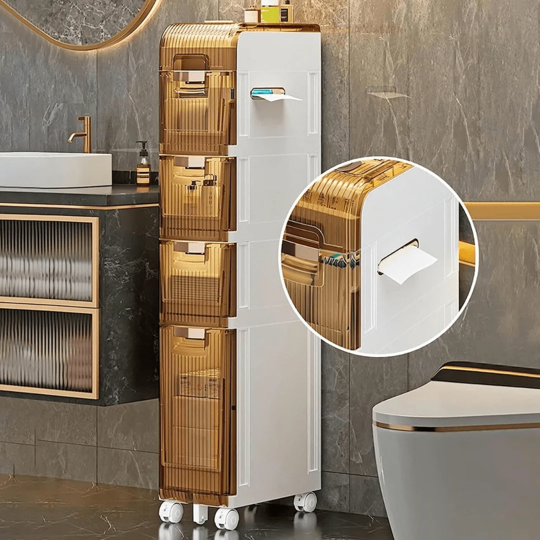 Multipurpose Plastic Bathroom Storage Cabinet - Image 7