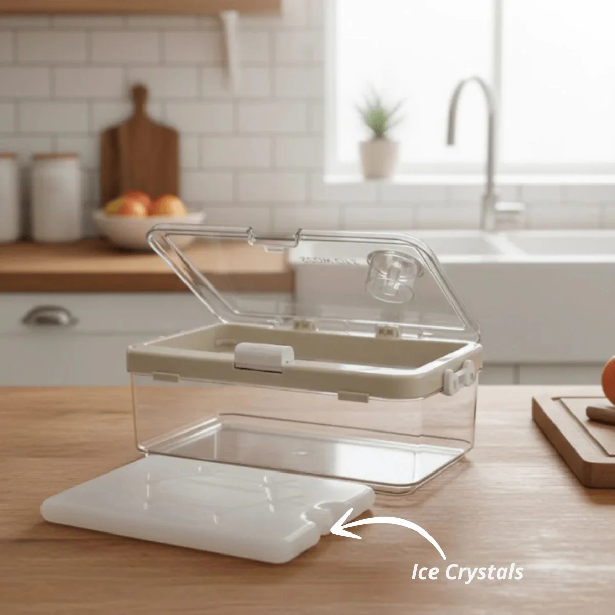 Multi-Purpose Portable Leak-Proof Sealing Crisper Box with Ice Crystals - Image 2
